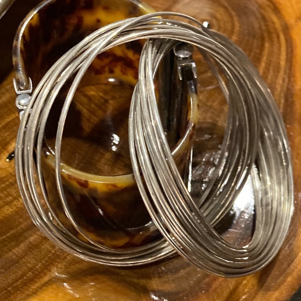 Silpada 21 Bangle Salute sterling silver bracelet set, stamped 925.